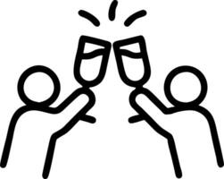 Family celebrating an anniversary with a glossy background and copy space vector