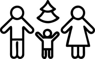 Family enjoying holiday traditions with glossy background and copy space vector