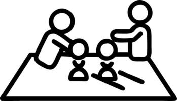 Family playing board games on the rug vector