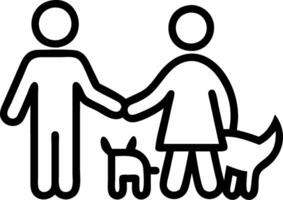 Family playing with pets in a glossy background with copy space vector