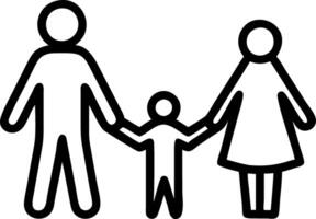 Family walking hand in hand through nature with plain background and copy space vector