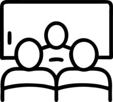 Family watching a movie at home soft bokeh background with copy space vector