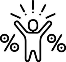 Flash mob of shoppers revealing hidden discounts vector