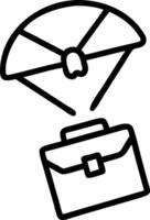 Floating Briefcase and Contract vector