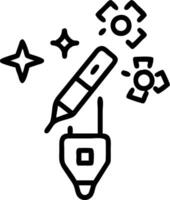 Floating Digital Pen with Holographic Automation and Step by step Writing Guide vector