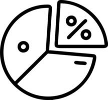 Floating pie chart with glowing percentages vector
