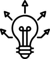 Floating Lightbulb with Digital Growth Arrows vector
