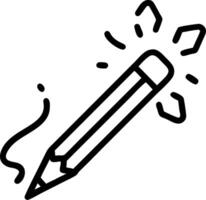 Floating pencil with glowing sketches in mid air vector