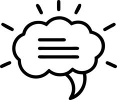 Floating speech bubble with glowing communication lines vector