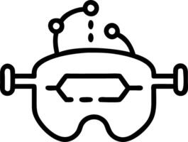 Floating VR Headset with Growth Data Isolated vector