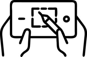 Freelance Artist Using Automated Design Tools vector