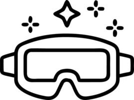 Floating VR Headset with Holographic Automation Steps and Workflow Icons vector