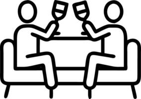 Friends enjoying a wine evening in the living room vector