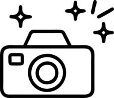 Glossy background of a digital camera with glowing elements space for copy on the side vector