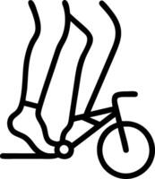 Glossy background of a cyclist legs pedaling clear space for text above vector
