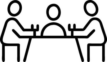 Glossy background of a family sharing a meal outdoors with room for copy above the table vector