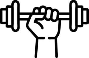 Glossy background of a person lifting weights with focus on the hands space for text on the side vector