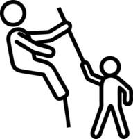 Glossy background of a parent pushing a child on a swing with copy space in the blue sky vector
