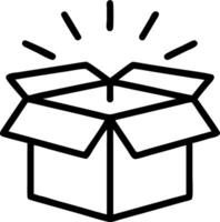 Glossy background of an open gift box with light spilling out space for text above vector