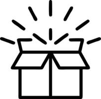 Glossy background with a surprise gift box opening light beams shining out ample copy space on top vector