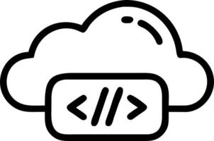 Glossy cloud with coding symbols vector