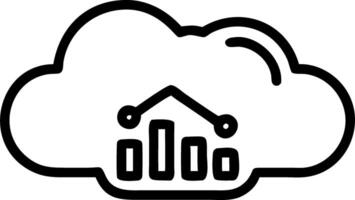 Glossy cloud with analytics symbols vector
