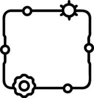 Glossy Border Frame with Skill building Gadgets and Data Elements vector