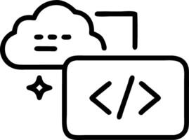 Glossy Coding Workspace with Floating Interactive Data and Copy Space vector