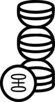 Glossy coin stack forming DNA helix vector