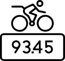 Glossy cyclist with cadence data and copy space vector
