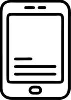 Glossy e reader device with family library on screen vector