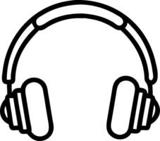 Glossy headphones on a plain table with copy space vector