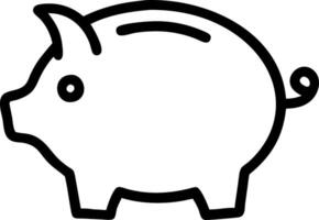 Glossy Piggy Bank with Copy Space on the Right vector