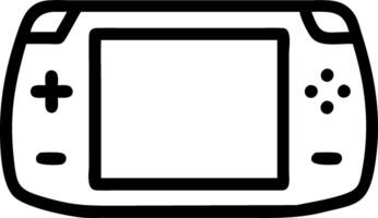 Glossy portable gaming device on plain surface with copy space vector