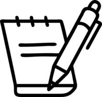 Glossy pen and closed notebook on plain surface with copy space vector