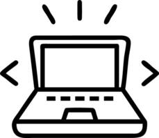 Glossy laptop with holographic e commerce storefront vector
