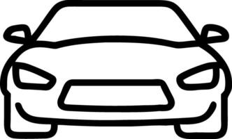 Glossy sports car front view with copy space on plain background vector
