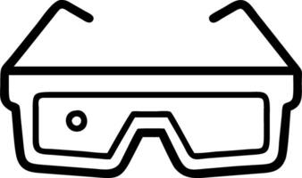 Glossy VR glasses with holographic shopping aisle vector