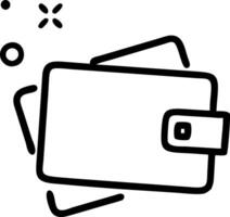 Glossy Wallet Floating Above a Digital Market Background vector