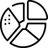 Graph with Budget Pie Segments vector