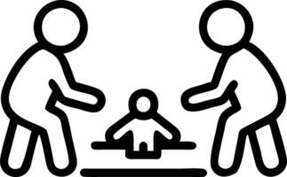 Grandparents and their grandchildren playing board games with a glossy background and copy space vector