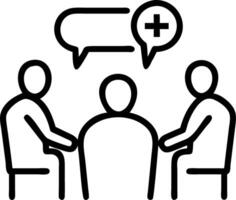 Healthcare professionals discussing a patient case vector
