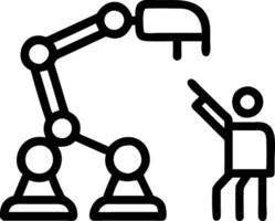 High School Students Building a Robot for a Future Tech Competition vector