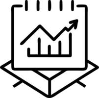 Holographic notebook with glowing market and budget charts vector
