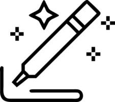 Holographic stylus pen with glowing UI in mid air vector