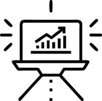 Holographic tablet with a glowing business report interface vector