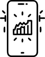 Holographic smartphone with virtual stock exchange vector