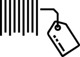 Levitating bar code and price tag vector