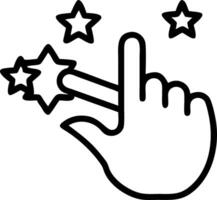 Macro image of a childs hand pointing at stars on a holographic educational globe vector