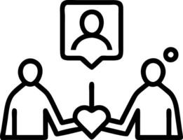 Macro image of a family sharing virtual postcards through a holographic communication device vector